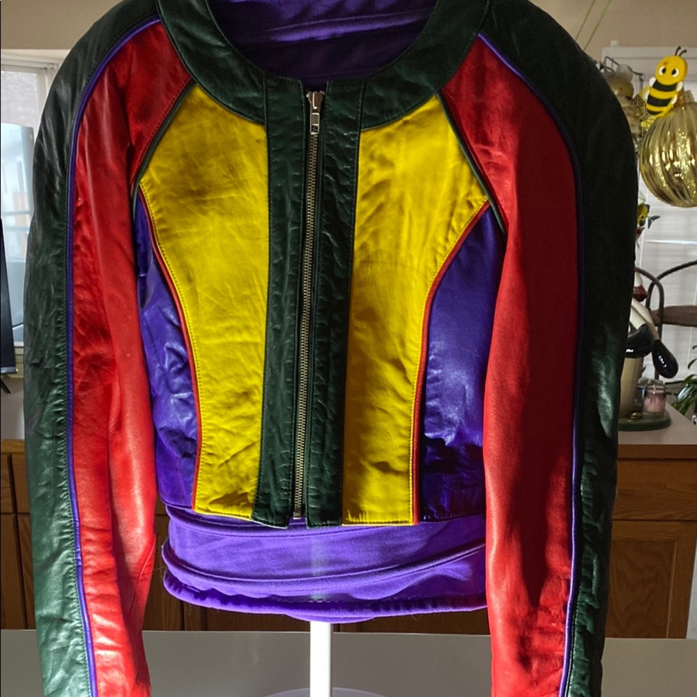 Colorful Leather Jacket